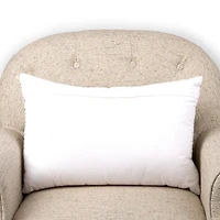 Red and Blue Woven Stripe Lumbar Pillow