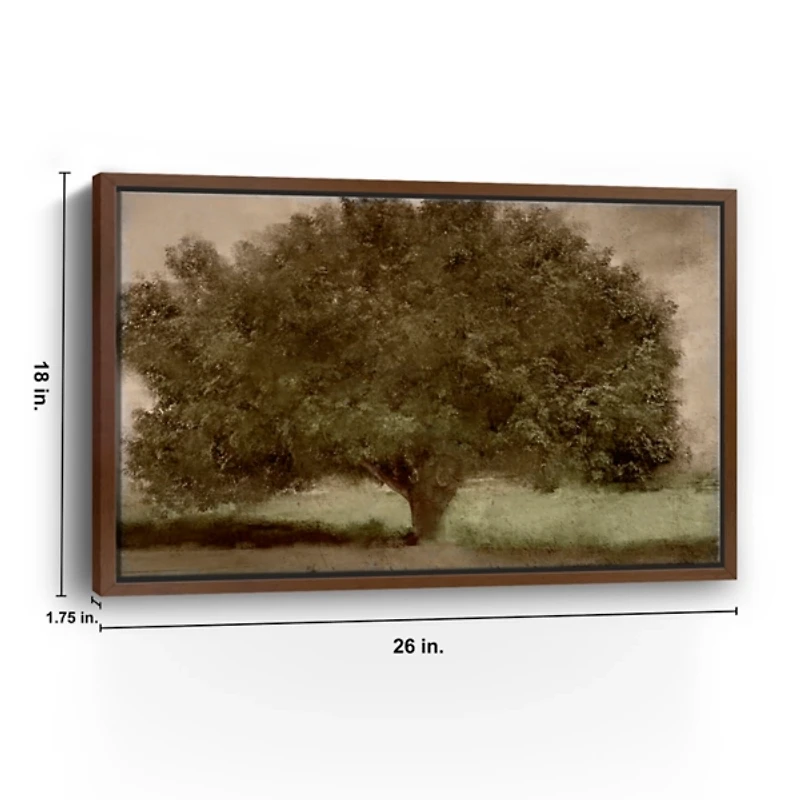 Under the Tree Framed Canvas Art Print