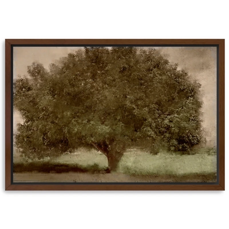 Under the Tree Framed Canvas Art Print