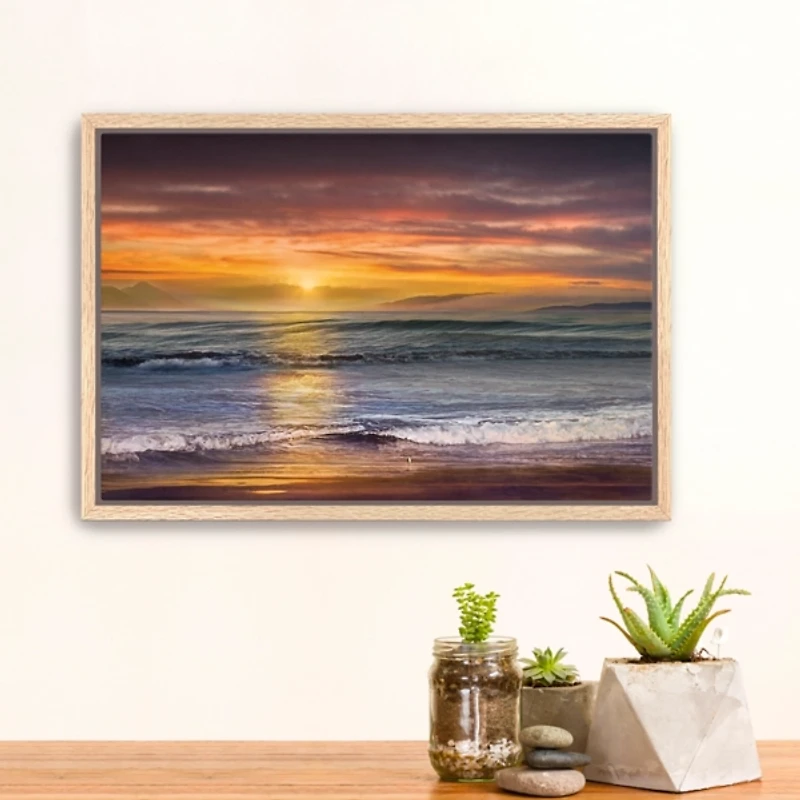 Sundown at Descanso Framed Canvas Art Print