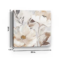 Whisper White Florals Canvas Art Print