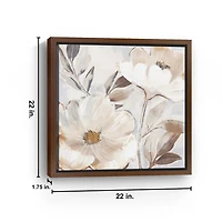 Whisper Florals Framed Canvas Art Print