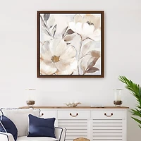 Whisper Florals Framed Canvas Art Print, 30x30