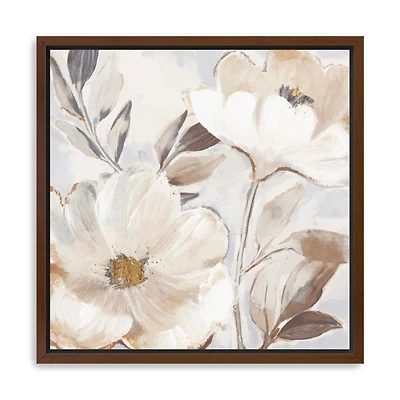 Whisper Florals Framed Canvas Art Print, 30x30