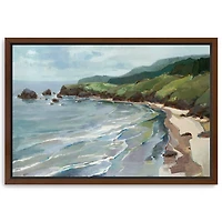 Seaside Cliffs Framed Canvas Art Print