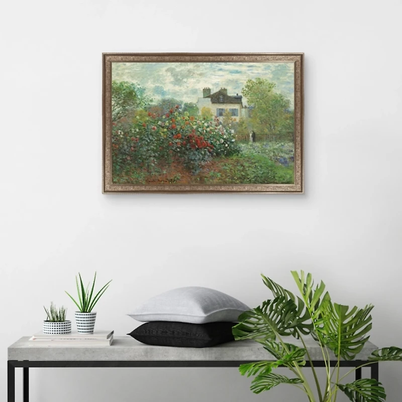 The Artists Garden Framed Canvas Art Print