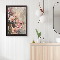 Blushing Blooms Framed Canvas Art Print