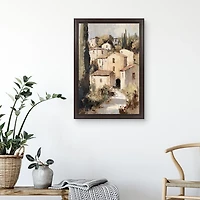 Stacked Village Framed Canvas Art Print