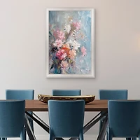 Abstract Pink Bouquet Framed Canvas Art Print