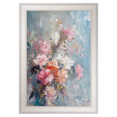 Abstract Pink Bouquet Framed Canvas Art Print