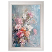 Abstract Pink Bouquet Framed Canvas Art Print