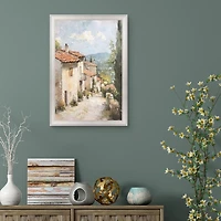 Village Path Framed Canvas Art Print