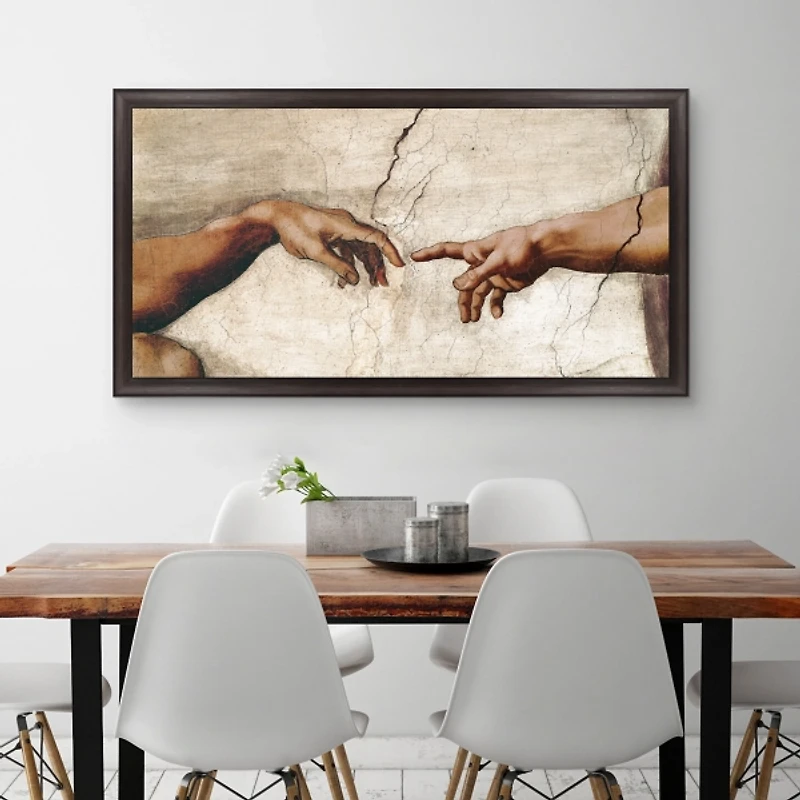 Creation of Adam Brown Framed Canvas Art Print