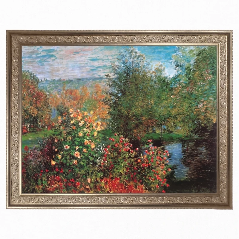 Corner of the Garden Framed Canvas Art Print