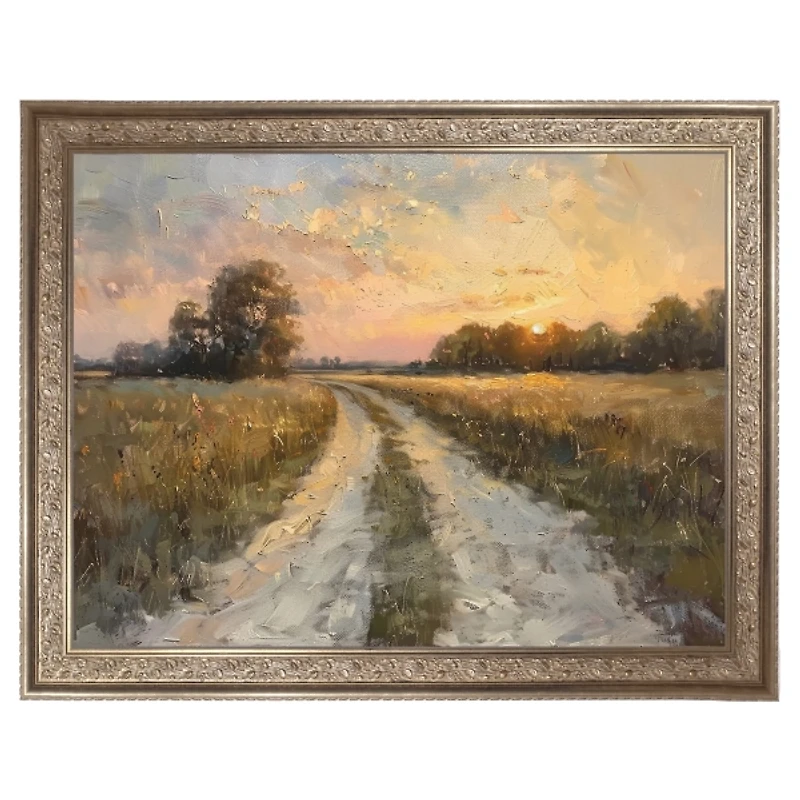 Country Roads Framed Canvas Art Print