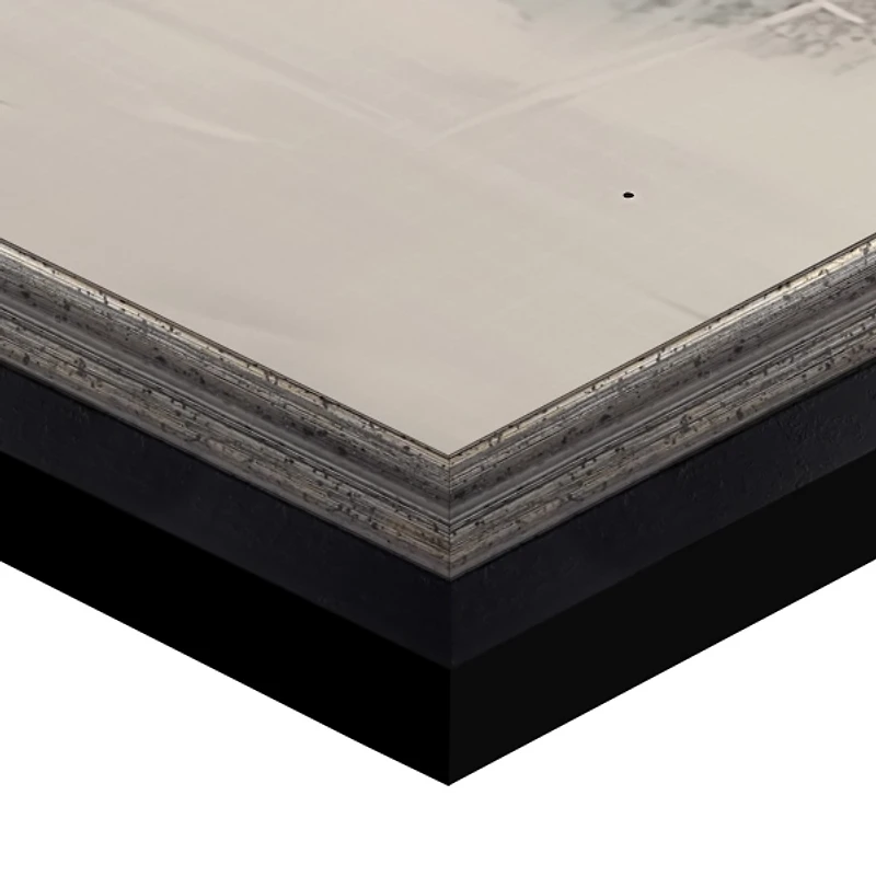 Touched by Blue Framed Canvas Art Print