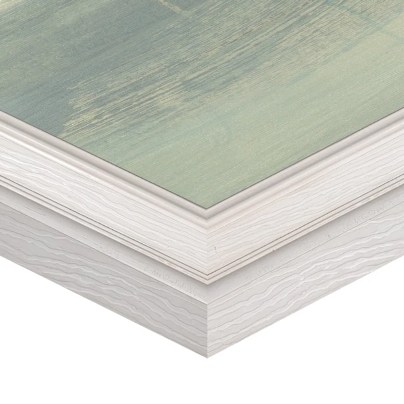 Blue Tranquility Abstract Framed Canvas Art Print