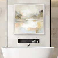 Misty Horizon Framed Canvas Art Print