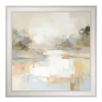 Misty Horizon Framed Canvas Art Print