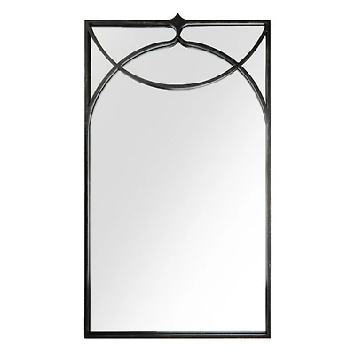 Nance Black Metal Overlay Wall Mirror