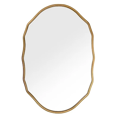 Oval Gold Madalyn Metal Wall Mirror