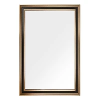 Antique Gold and Black Framed Mirror