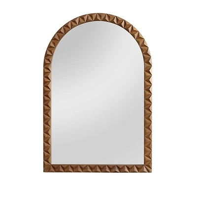 Chelly Natural Wood Arched Wall Mirror