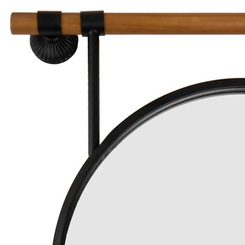 Oval Kelsey Metal Hanging Wall Mirror