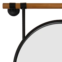 Oval Kelsey Metal Hanging Wall Mirror