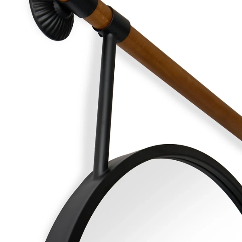 Oval Kelsey Metal Hanging Wall Mirror