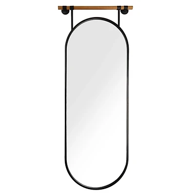Oval Kelsey Metal Hanging Wall Mirror