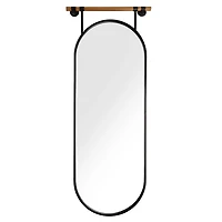 Oval Kelsey Metal Hanging Wall Mirror