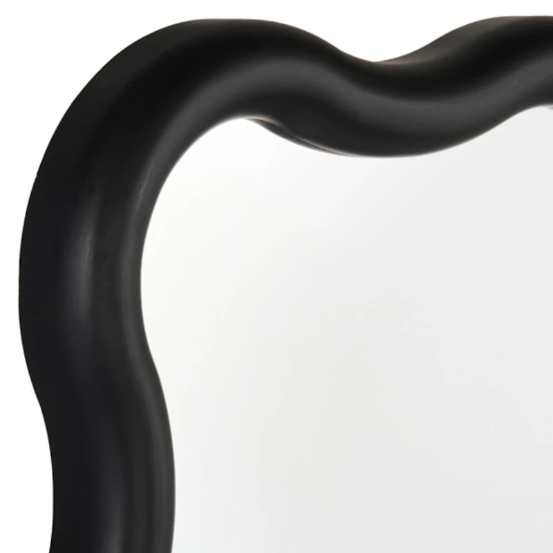 Hannah Black Wavy Leaner Mirror