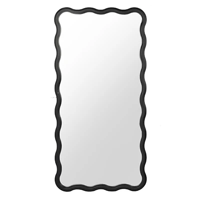 Hannah Black Wavy Leaner Mirror