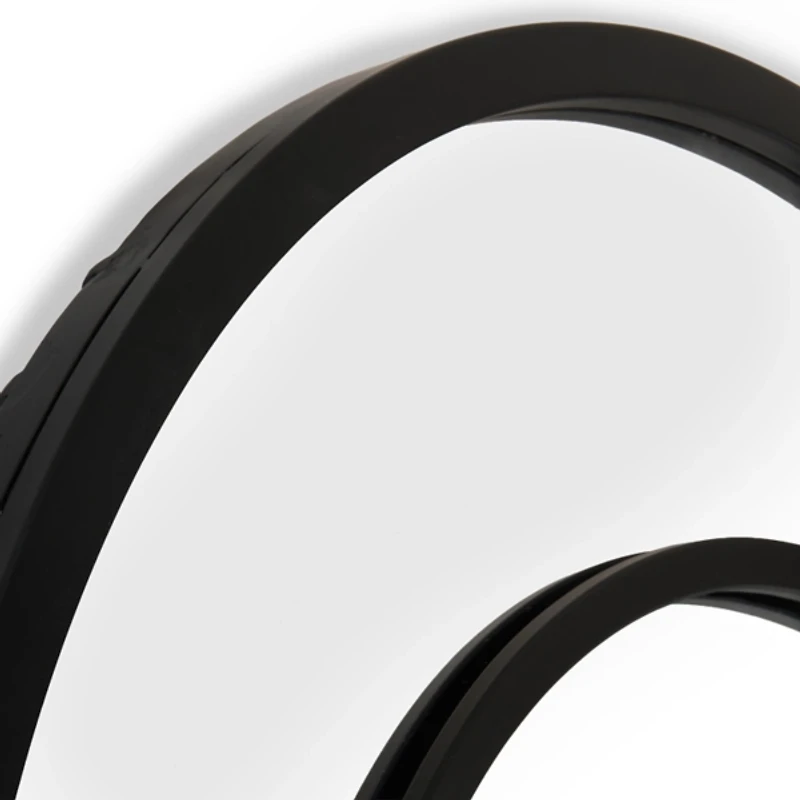 Black Metal Paned Arch Leaner Mirror
