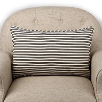 American Flag Ticking Stripe Lumbar Pillow