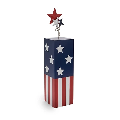 Square Firecracker Outdoor Statue