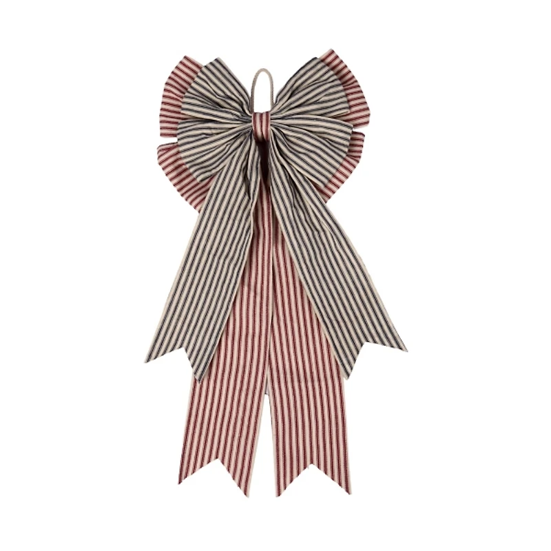 Americana Striped Bow Wall Decoration
