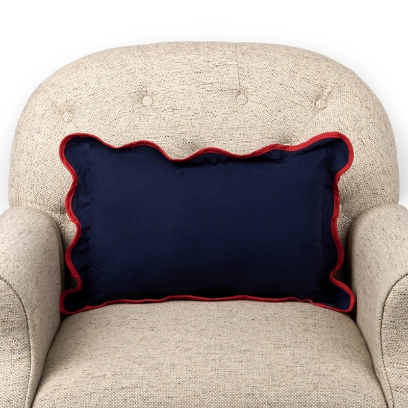 Patriotic Home Scalloped Lumbar Pillow
