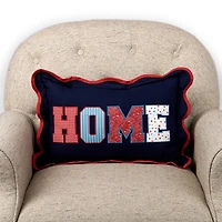 Patriotic Home Scalloped Lumbar Pillow