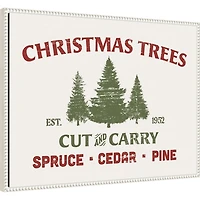 Christmas Farm Sign I Framed Canvas Art Print