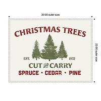 Christmas Farm Sign I Framed Canvas Art Print