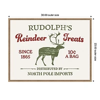 Christmas Farm Sign IV Framed Canvas Art Print