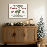 Christmas Farm Sign IV Framed Canvas Art Print