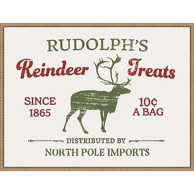 Christmas Farm Sign IV Framed Canvas Art Print