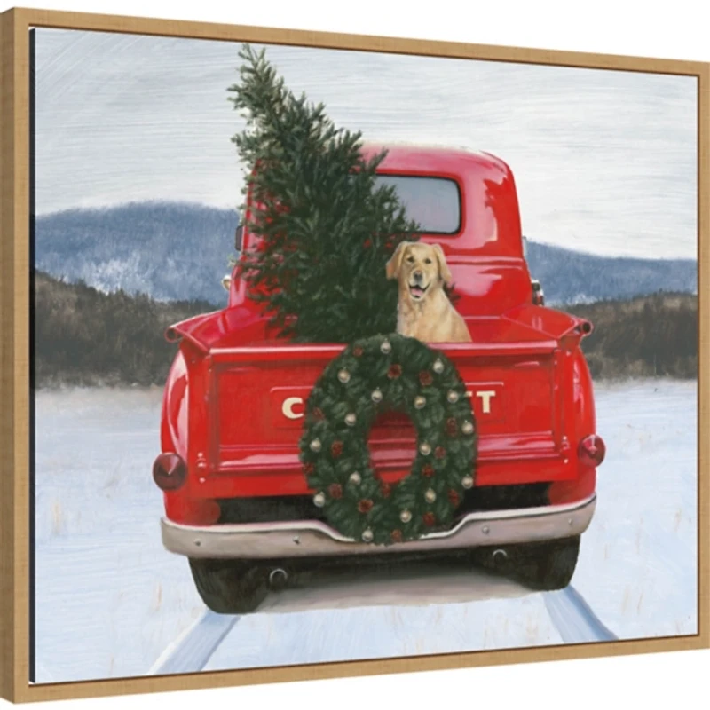 Christmas in the Heartland Framed Canvas Art Print