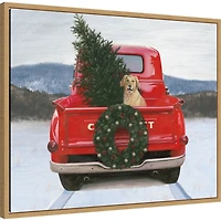 Christmas in the Heartland Framed Canvas Art Print