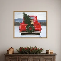 Christmas in the Heartland Framed Canvas Art Print