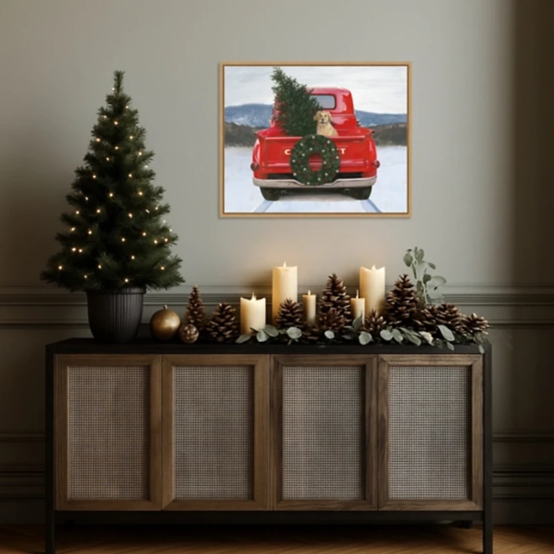 Christmas in the Heartland Framed Canvas Art Print