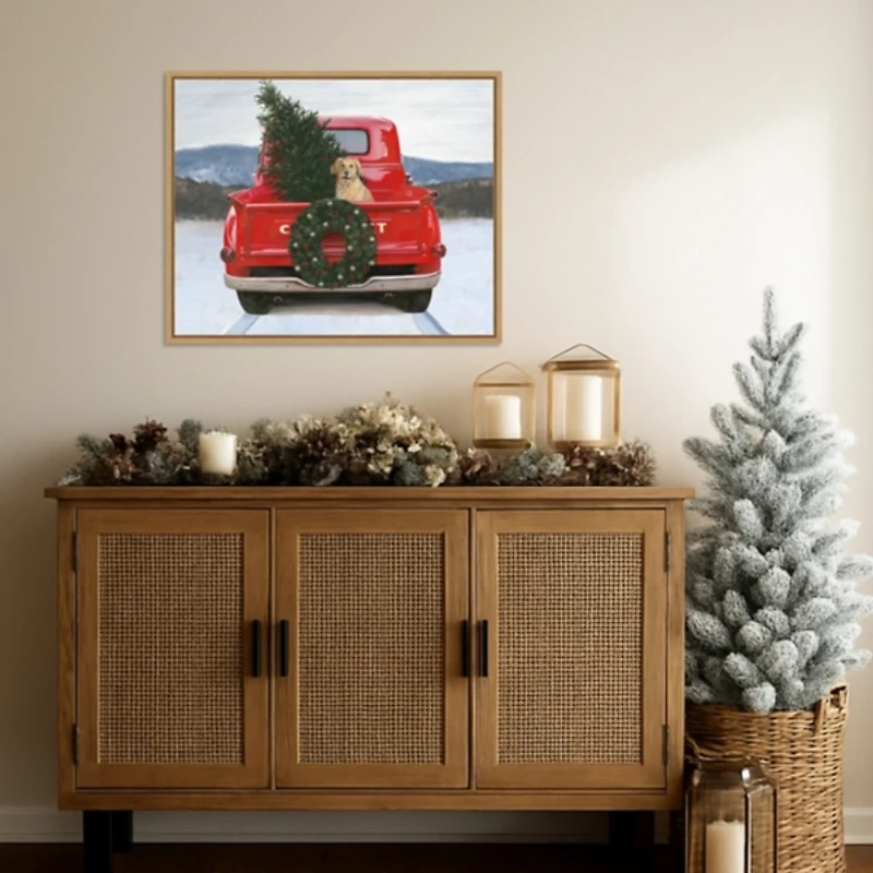 Christmas in the Heartland Framed Canvas Art Print